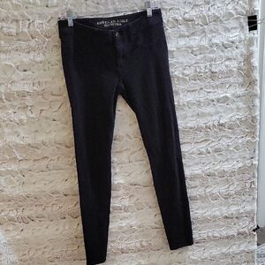 American Eagle Jegging Pants, Womens Size 6 Black, Super Stretch Skinny Bodycon